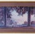 Modern "Daybreak" artwork printed under glass, features a serene scene with a reclining woman and a standing girl set...