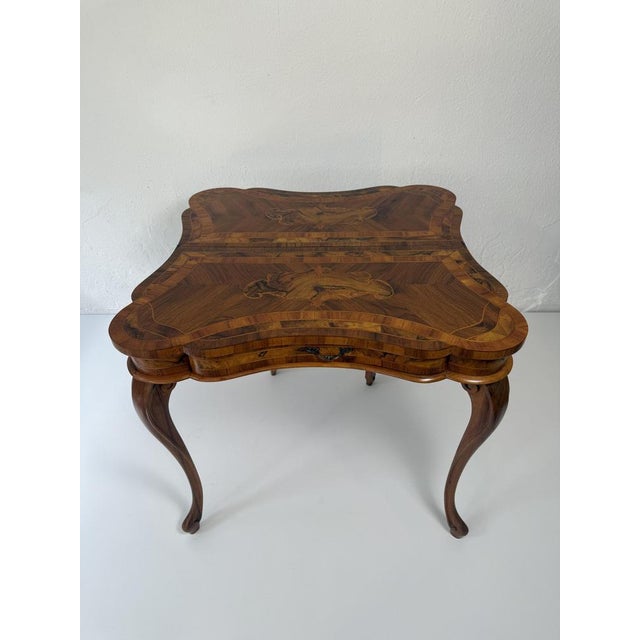 Antique Burl Game Table in Walnut, 1800s For Sale - Image 6 of 15