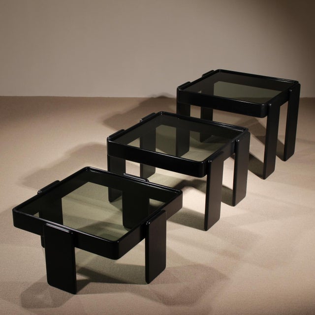 Nesting Tables by Gianfranco Frattini for Cassina, 1970s, Set of 3 For Sale - Image 14 of 14