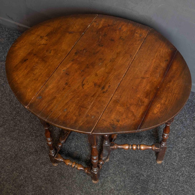 Red Walnut Gateleg Table For Sale - Image 4 of 7