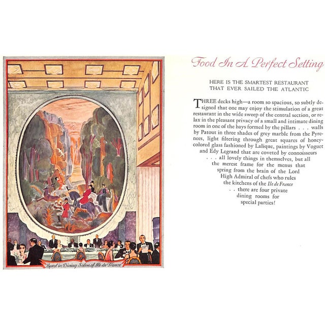 "Ile De France: The Rue De La Paix of the Atlantic" 1930 For Sale - Image 12 of 12