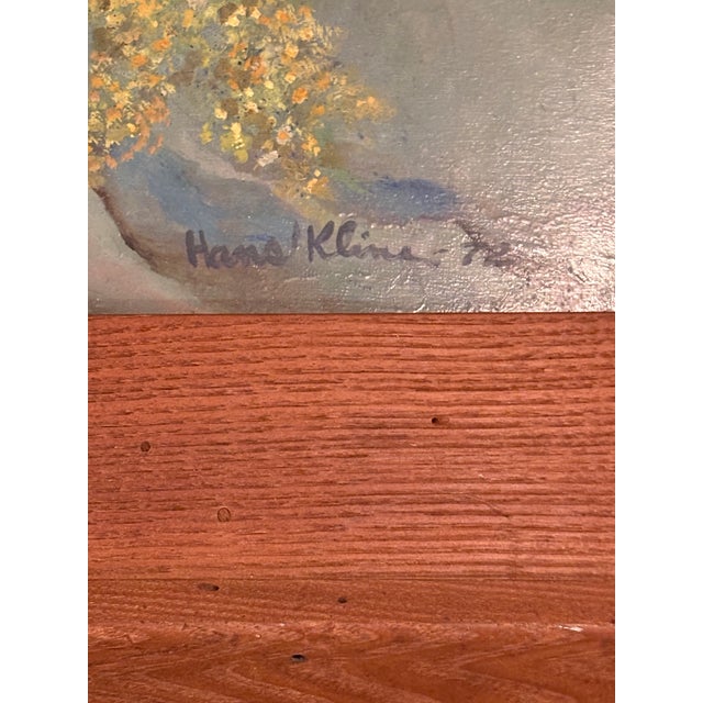 This is a rare still life from Canadian born abstract artist Hans Kline (1924-1994). It is painted on board, with a rustic...