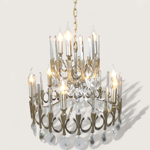 Double Chandelier by Gaetano Sciolari for Sciolari For Sale - Image 12 of 13