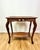 1920s Spanish Revival Inlaid Walnut Parlor Side Table With Hand-Carved Notched Rim For Sale - Image 9 of 10