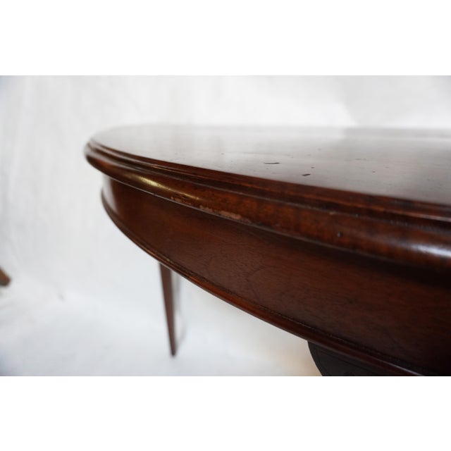 Mid 20th Century Pair of Demilune Consoles With Harp / Lyre Detail For Sale - Image 13 of 18