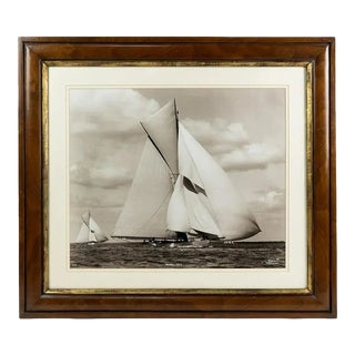 1902 Beken of Cowes Bona Nautical Sepia Photograph Print, Framed For Sale