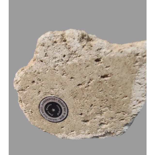 Late 20th Century Pair of Coastal Hand Carved Driftwood Birds on Stone Bases For Sale - Image 10 of 10