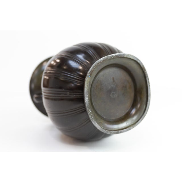 1930s Danish Art Deco Vase in Disko Metal by Just Andersen, 1930s For Sale - Image 5 of 18