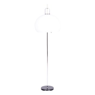 Mid-Century Chrome Floor Lamp by Guzzini for Meblo, Italy, 1960s For Sale
