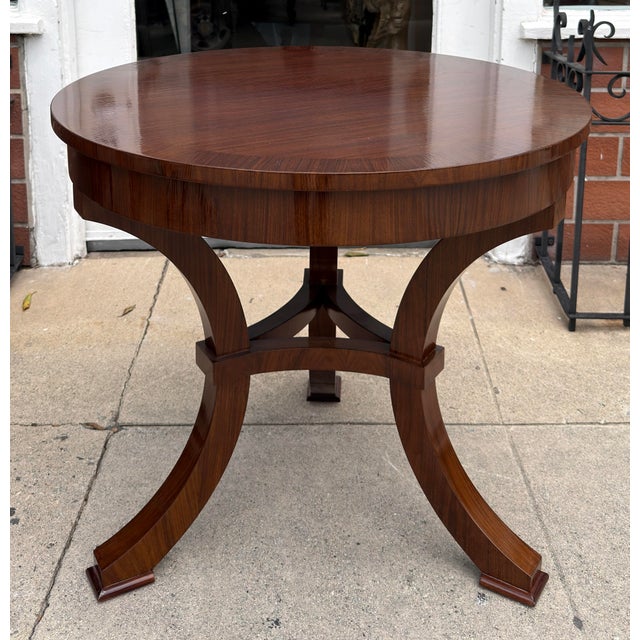 1990s 1 of 2 Dessin Fournir Baran Walnut Side Table For Sale - Image 5 of 6