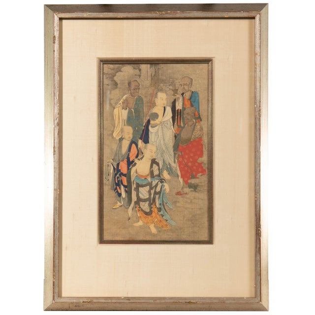 Antique Japanese Buddhist Framed Collotype Prints- a Set of 3 For Sale - Image 4 of 13