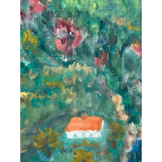 Lalla Blecher, Hilly Landscape with Houses, 1950s, Oil on Canvas, Framed For Sale - Image 8 of 18