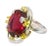18K Yellow Gold & Platinum Rubellite Diamond Statement Ring Make a statement with this stunning Estate 18K Yellow Gold &...
