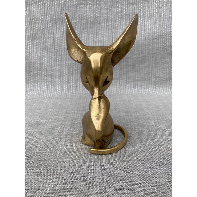 Mid 20th Century Brass Mouse Paperweight Figurine Chairish