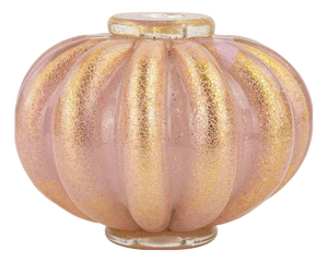 Vintage Gold Leaf Glass Vase attributed to Barovier and Toso, 1950s