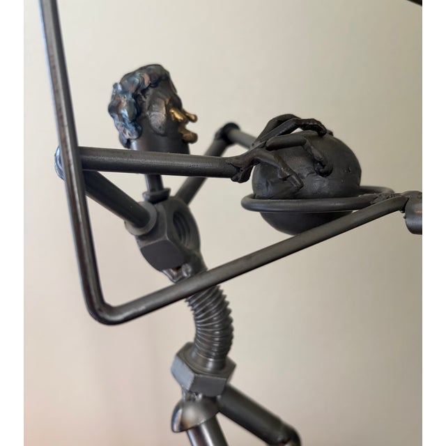 Mid-Century Modern Mid 20th Century 22" Untitled Brutalist Basketball Dunk Sculpture Perfect for Man Cave or Sports Memorabilia Room For Sale - Image 3 of 9