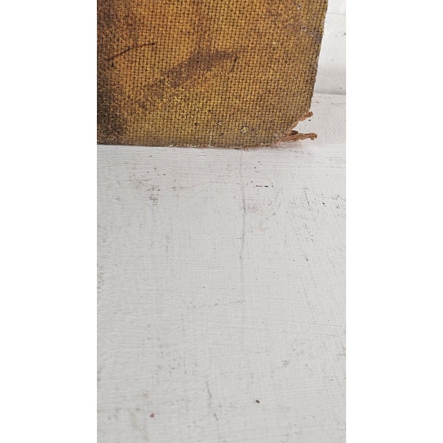 Black Woman in White Dress African American Art Painting 48" For Sale - Image 9 of 12