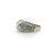 1920s Art Deco Platinum Diamond Emerald and Pave Diamond Ring, Size 7.5 For Sale In Los Angeles - Image 6 of 10
