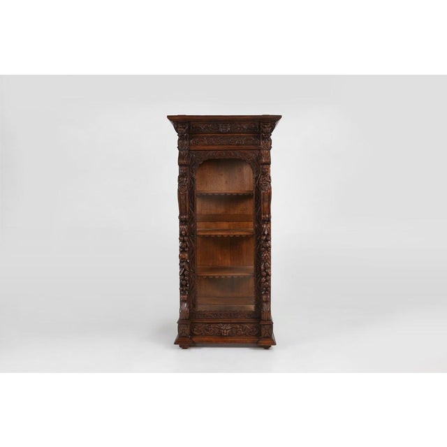 Baroque Style Display Case in Oak, Belgium, 1950s For Sale - Image 17 of 18