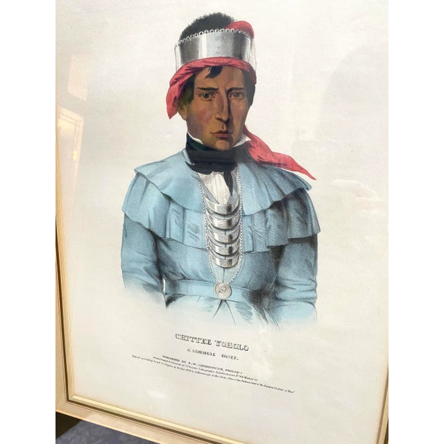 Please excuse the reflections on the glass of the background in the photos. The McKenney & Hall Pl. 67 original lithograph...