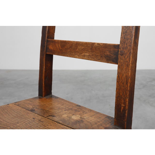 Antique Late 19th Century Oak Side Chair, Belgium For Sale - Image 14 of 17