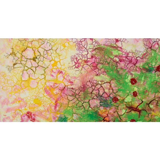 Cotton Candy Crackle - Abstract Expressionist Composition in Acrylic on Canvas Vibrant and colorful composition by...