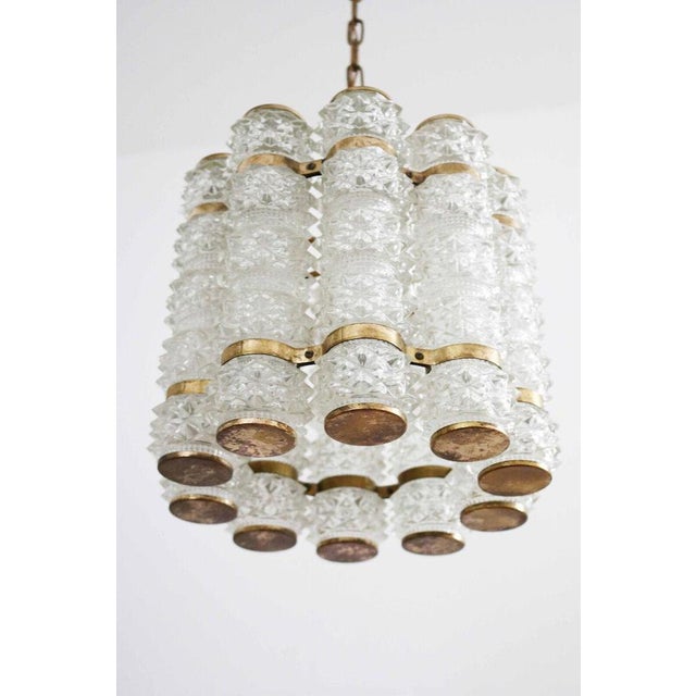 Brass Ceiling Lamp from Orrefors, Sweden, 1960s For Sale - Image 5 of 13