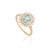 VR Jewels 14k Yellow Gold 1.18 Ct Oval Paraiba Tourmaline & Diamond Double Halo Ring Size 9 For Sale - Image 4 of 18
