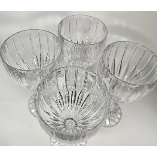Late 20th Century Hollywood Regency Crystal Goblets- Set of Four For Sale - Image 18 of 18