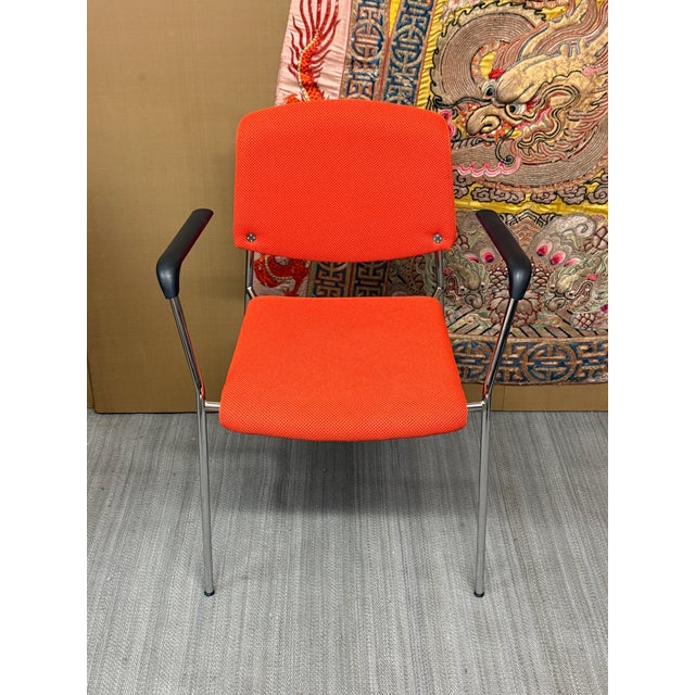 Hightower Modernist Stackable Arm Chair, Orange For Sale - Image 4 of 12