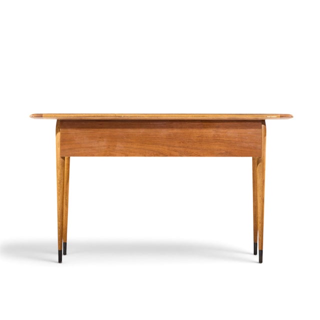 Wood Lane Acclaim Mid Century Walnut Console Table For Sale - Image 7 of 9
