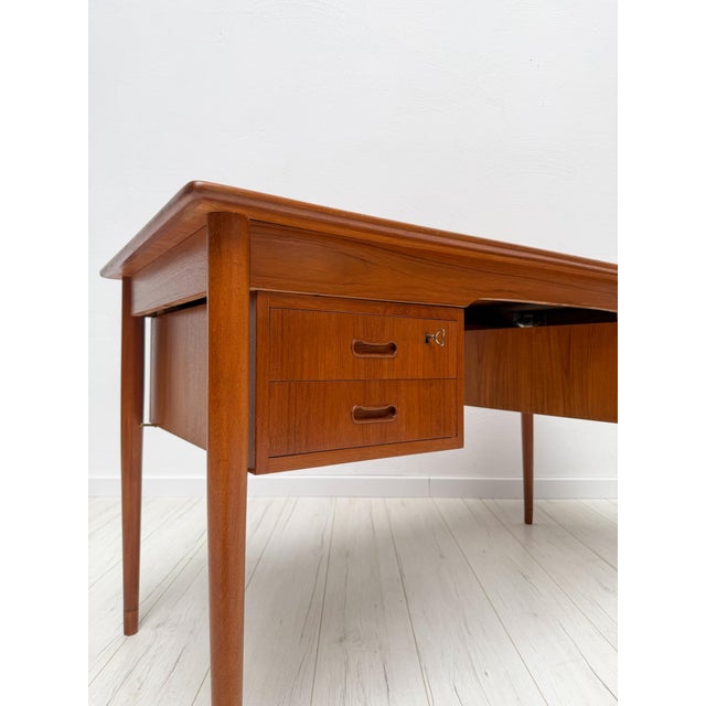 Mid-Century Modern Mid-Century Danish Teak Writing Desk, 1960s For Sale - Image 3 of 13