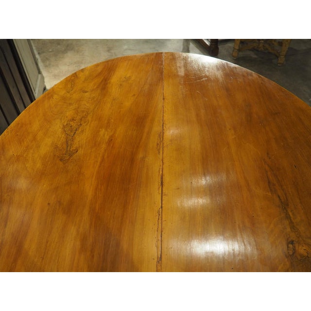 Late 19th Century Antique French Cherrywood Wine Tasting Table With Lyre Support, Circa 1890 For Sale - Image 5 of 18