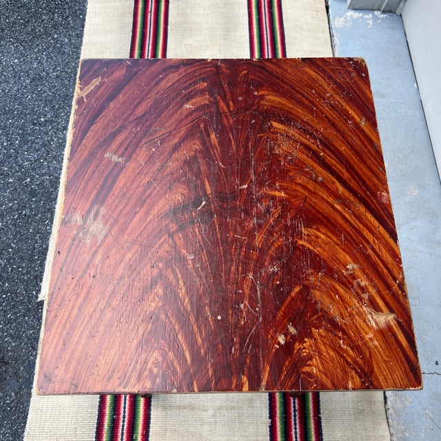 American Antique Faux Mahogany Paint Decorated Pennsylvania Sheraton Side Table, Attributed to John Rupp, Hanover, Pa, Circa 1860's For Sale - Image 3 of 12