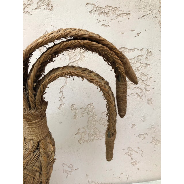 1950s Circa 1950 Large French Wicker Rooster For Sale - Image 5 of 11