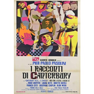 Vintage Cubist Nude The Canterbury Tales Poster, 1970s For Sale