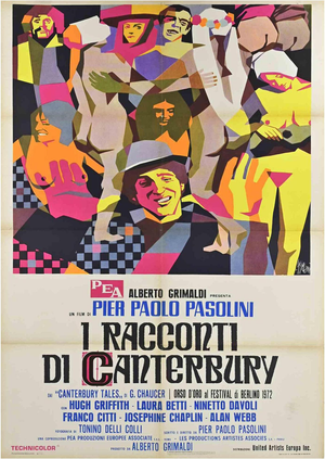 Vintage Cubist Nude The Canterbury Tales Poster, 1970s