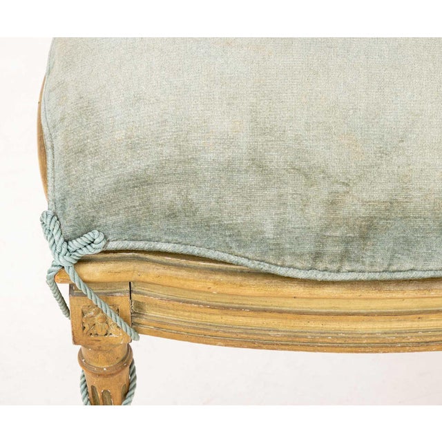 Louis XVI Style Upholstered Footstools, Pair For Sale - Image 4 of 6