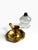 Vintage Brass Chamberstick Candle Holder With Ruffled Glass Hurricane Shade For Sale - Image 4 of 5
