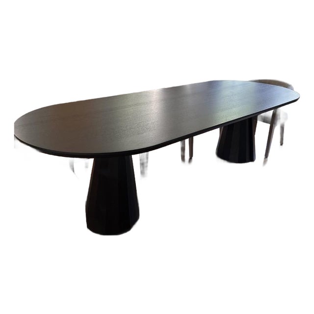 Maiden Home Blackened Oak Dining Table For Sale