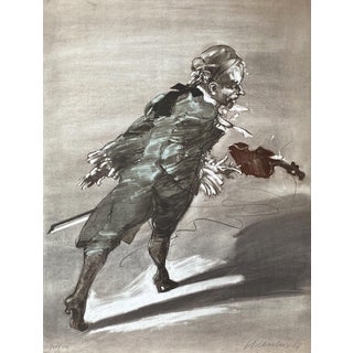 Claude Weisbuch, The Violinist, Original Lithograph For Sale