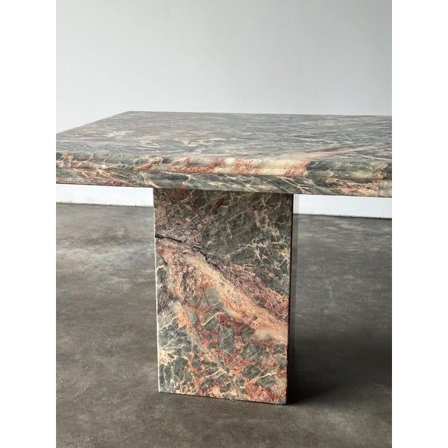 Fior Di Pesco Marble Plinth Side Table, Italy, 1980s For Sale - Image 13 of 18