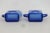 Mid 20th Century Hazel Atlas Cobalt Blue Glass Sugar Bowl and Creamer Set Chevron Pattern For Sale - Image 14 of 14