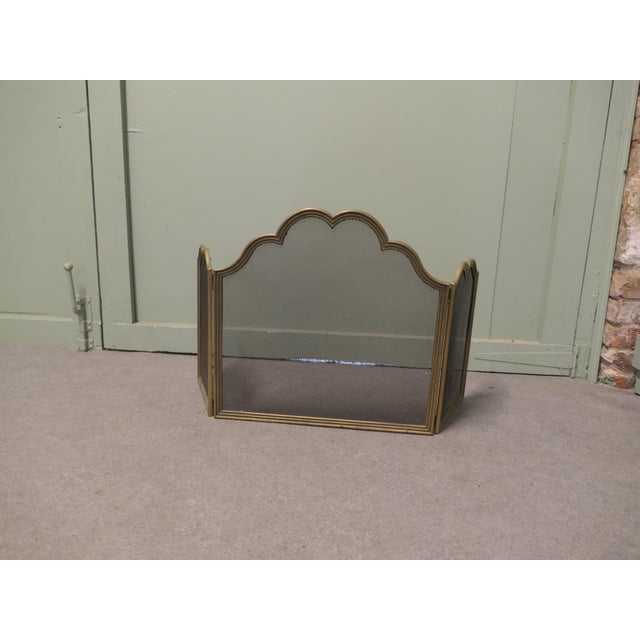 Decorative Italian Folding Brass Fire Guard This is a very attractive folding spark guard it has a 3 fold brass frame...