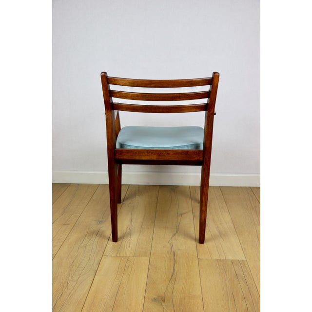 Blue Vintage Office Armchair in Sea Turquoise, 1970s For Sale - Image 8 of 13