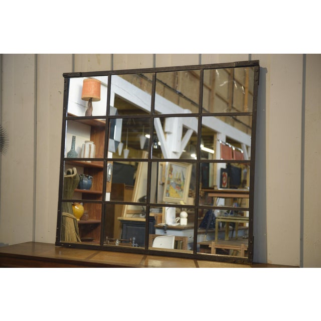 1950s Mid-Century Industrial Mirror, 1950s For Sale - Image 5 of 8