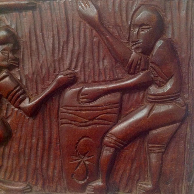 1950s Mid-Century Haitian Rosewood Panel For Sale - Image 4 of 4