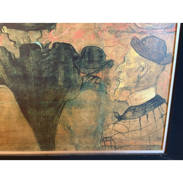 Textile Late 20th Century Toulouse-Lautrec "The Moorish Dance" Brushstrokes Museum Replica on Canvas, Numbered 64/980, Framed For Sale - Image 7 of 8