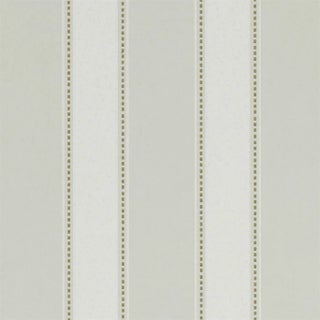 Sanderson Sonning Stripe Wallpaper in Silver Grey - a Sample For Sale