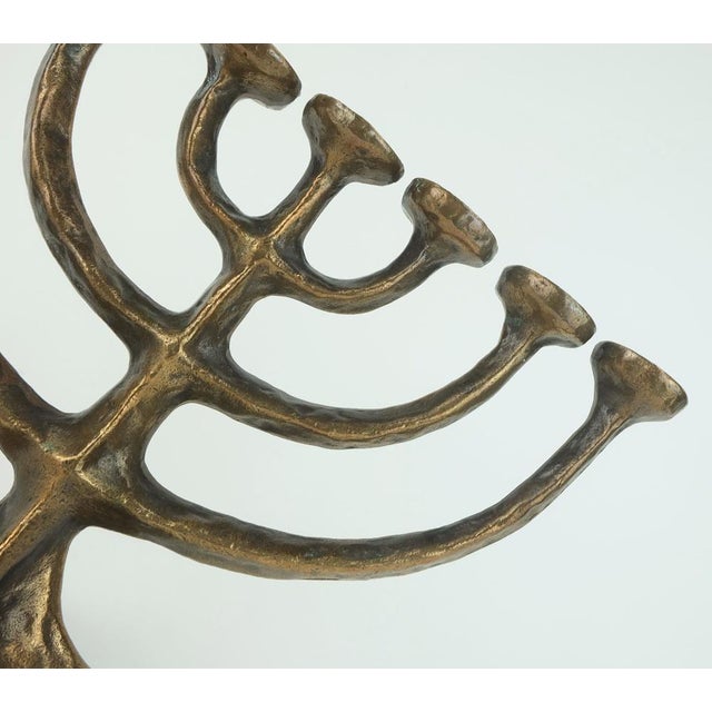 Fantastic heavy 1960s 70s candleholder for 7 candles. Made of cast bronze. A perfect addition to any mid century interior....